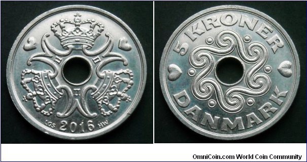 Denmark 5 kroner.
2016