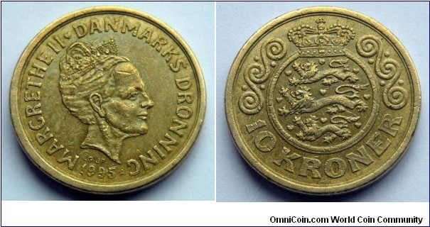 Denmark 10 kroner.
1995
