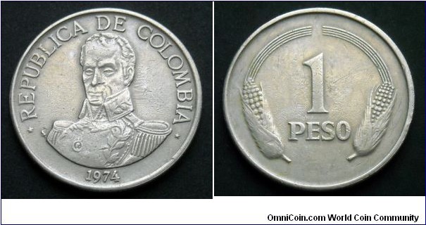 Colombia 1 peso.
1974