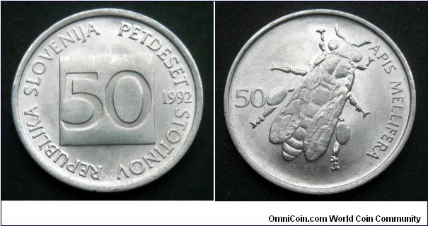 Slovenia 50 stotinov.
1992