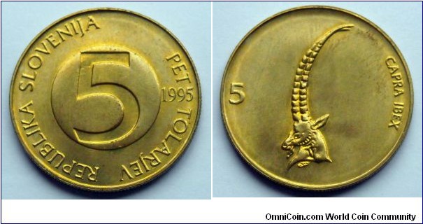 Slovenia 5 tolars.
1995