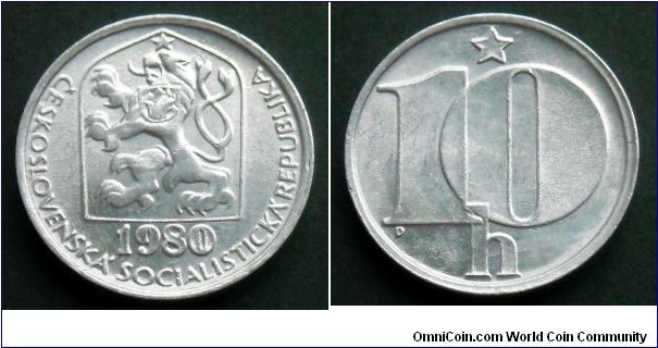 Czechoslovakia 10 haleru.
1980