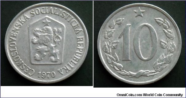 Czechoslovakia 10 haleru.
1970