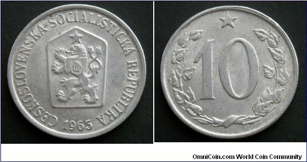 Czechoslovakia 10 haleru.
1965