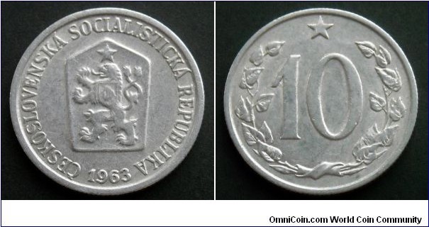 Czechoslovakia 10 haleru.
1963
