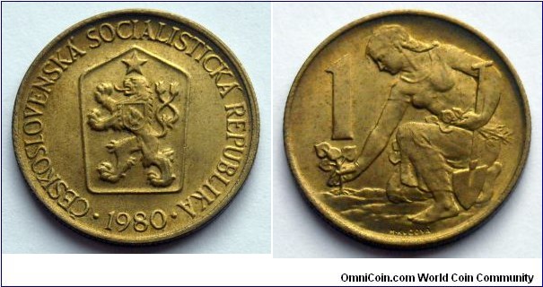 Czechoslovakia 1 koruna.
1980