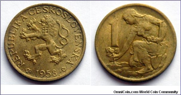 Czechoslovakia 1 koruna.
1958