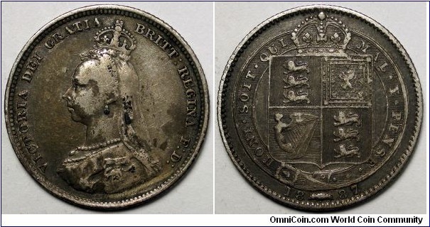 UK, 1887 Shilling, KM#761.