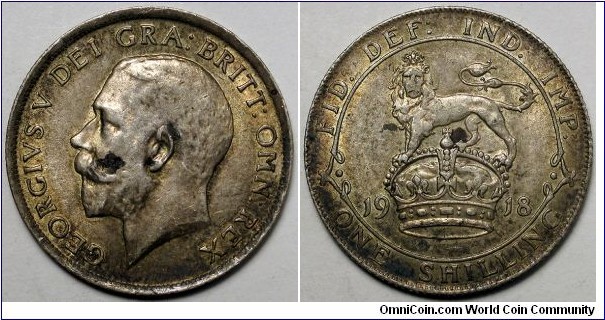 UK, 1918 Shilling, KM#816.