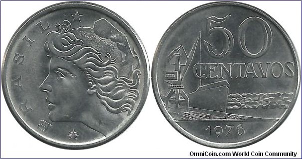 Brasil 50 Centavos 1976