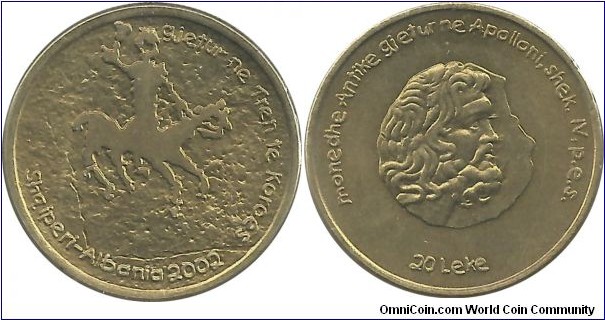 Albania 20 Leke 2002 - Antique Coinage