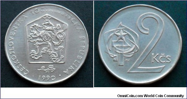 Czechoslovakia 2 koruny.
1990