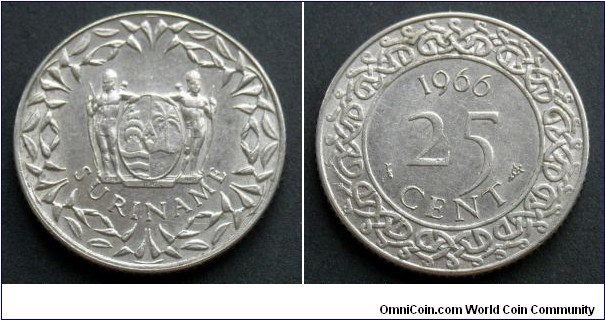 Suriname 25 cent.
1966