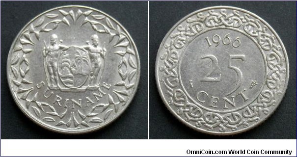 Suriname 25 cent.
1966