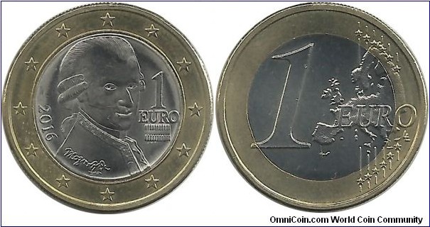 EU-Austria 1 Euro 2016