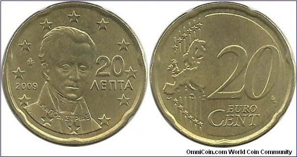 EU-Greece 20 Eurocent 2009