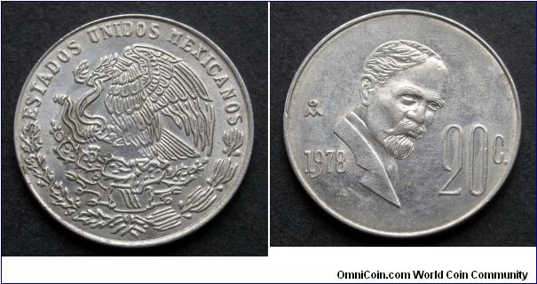 Mexico 20 centavos.
1978