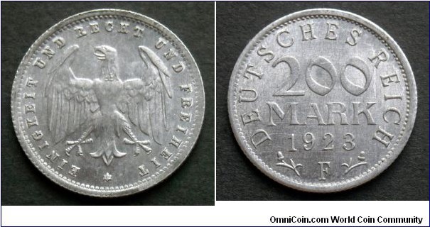Germany (Weimar Republic) 200 mark.
1923 (F)