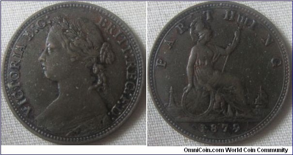 1879 VF farthing, some lustre in BRITT