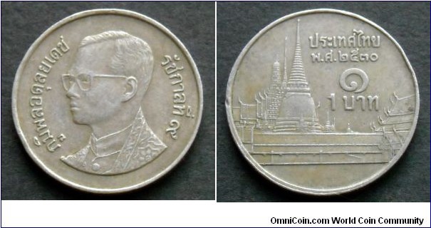 Thailand 1 baht.
1987