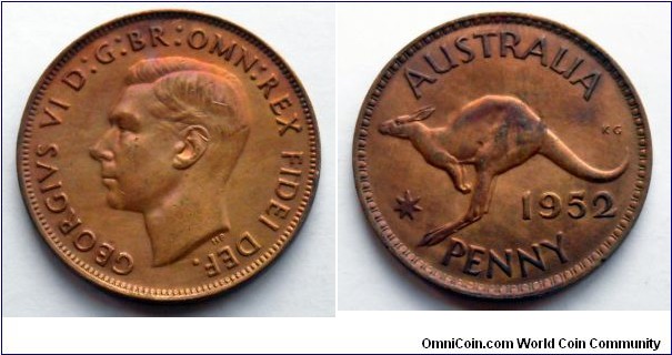 Australia 1 penny.
1952