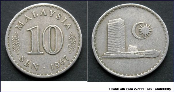 Malaysia 10 sen.
1967
