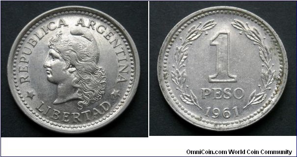 Argentina 1 peso.
1961
