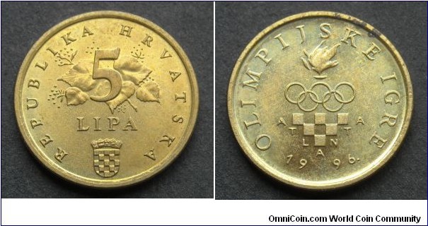 Croatia 5 lipa.
1996, Atlanta Olympic Games 1996.