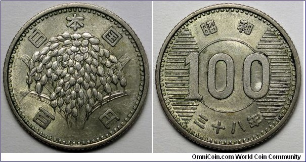 Japan, 1963(38) 100 Yen, Y#78.