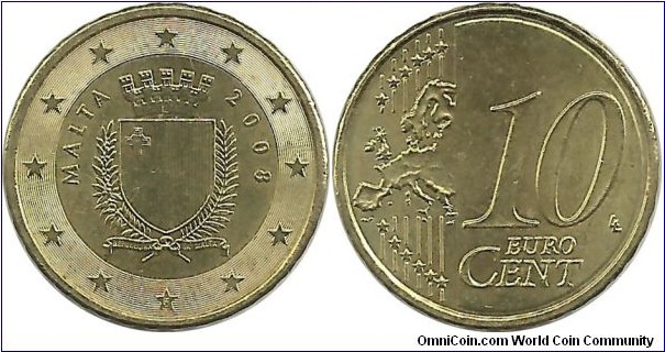 Malta 10 Eurocent 2008F