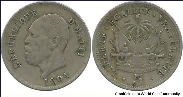 Haiti 5 Centimes 1904