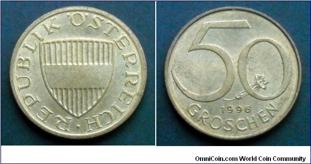 Austria 50 groschen.
1996