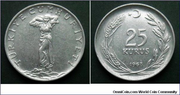Turkey 25 kurus.
1968