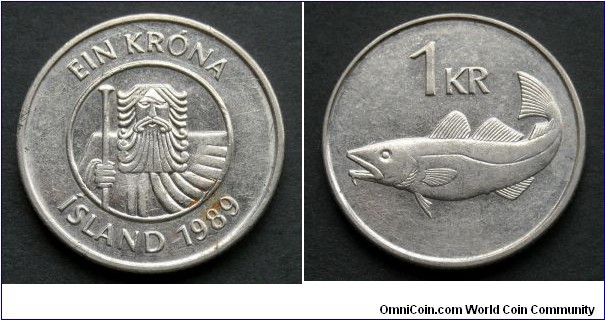 Iceland 1 króna.
1989