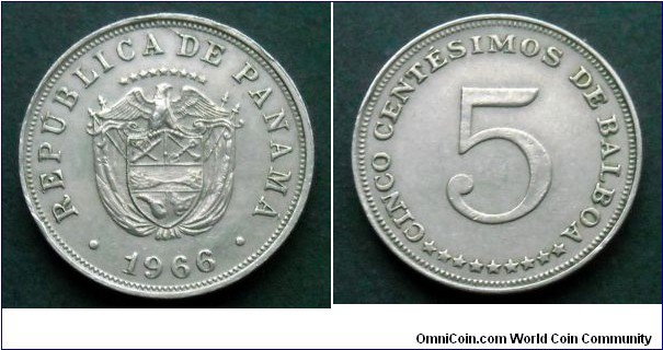 Panama 5 centesimos.
1966