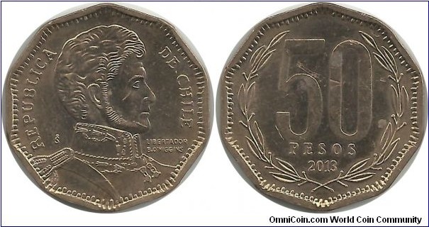 Chile 50 Pesos 2013