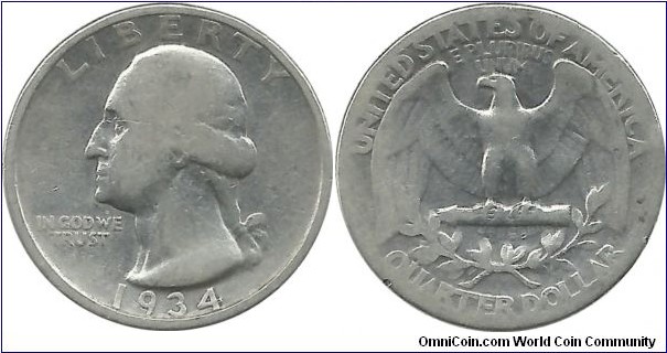 USA Quarter Dollar 1934 (6.25 g / .900 Ag)