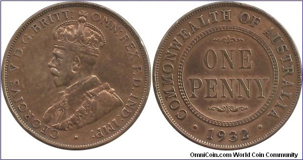 Australia 1 Penny 1932(m)