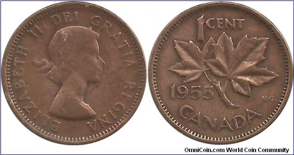 Canada 1 Cent 1955