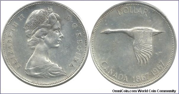 Canada 1 Dollar 1967 - Confederation Centennial (23.33 g / .800 Ag)