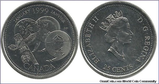 Canada 25 Cents 1999-January