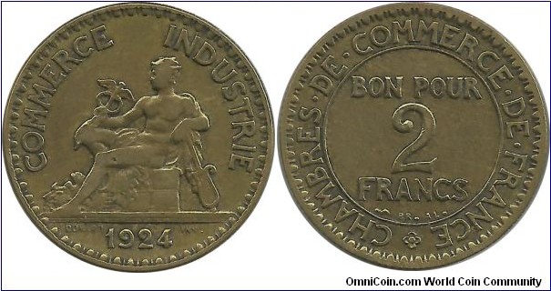 France 2 Francs 1924(open 4)