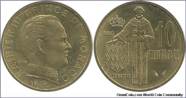 Monaco 10 Centimes 1979