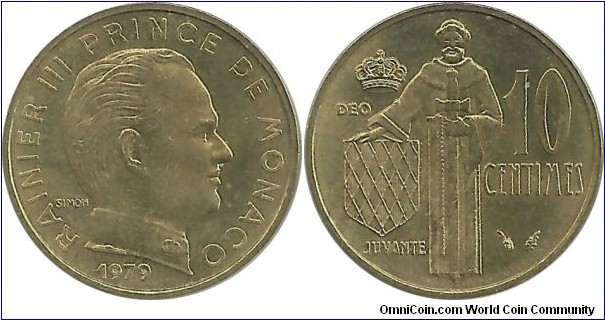 Monaco 10 Centimes 1979