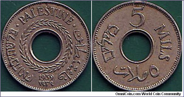 Palestine 1939 5 Mils.