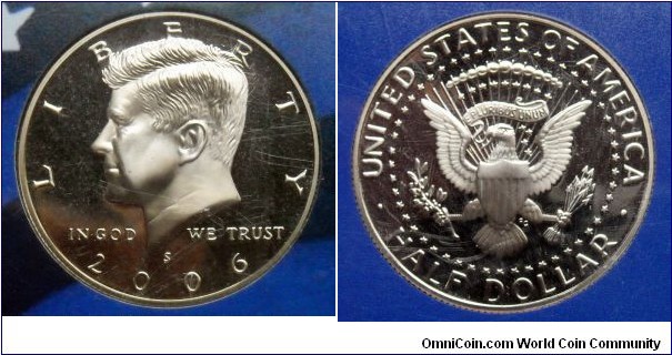Kennedy Half Dollar from 2006 (S) Proof set.