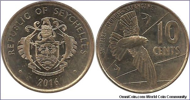 Seychelles 10 Cents 2016
