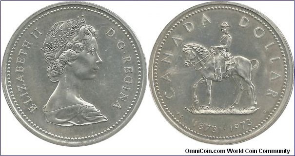 Canada 1 Dollar ND(1973) - Royal Canadian Mounted Police Centennial