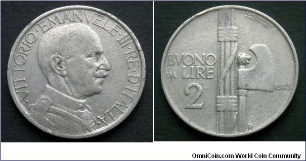 Italy 2 lire.
1925