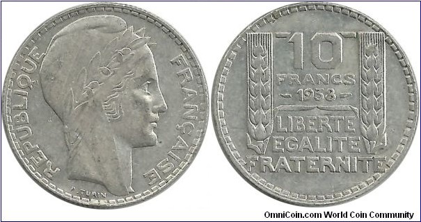 France 10 Francs 1938
